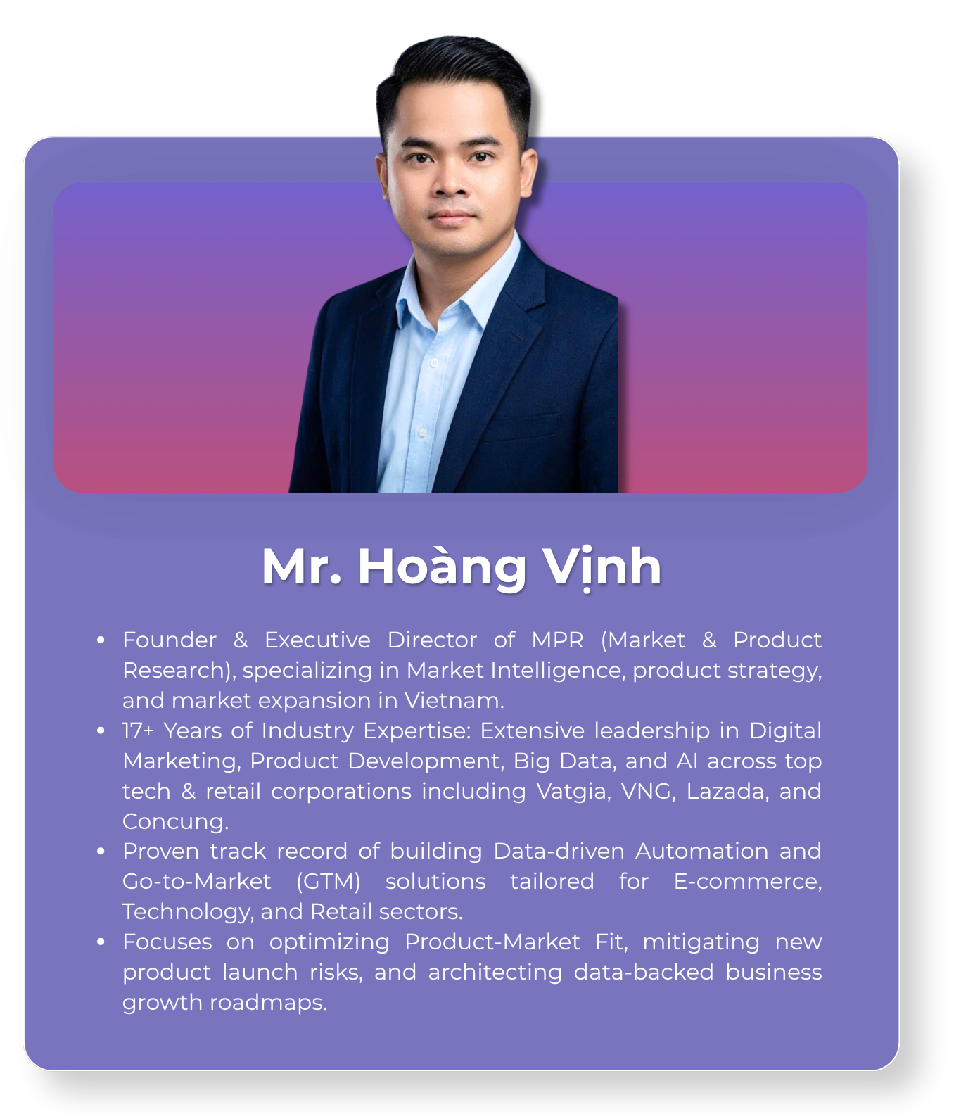 Mr. Hoàng Vịnh - Board of Mentors